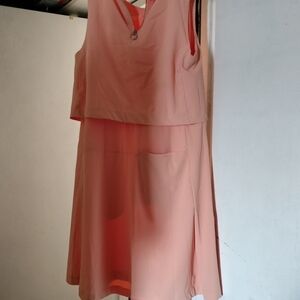 Elegant Pink Sleeveless Dress